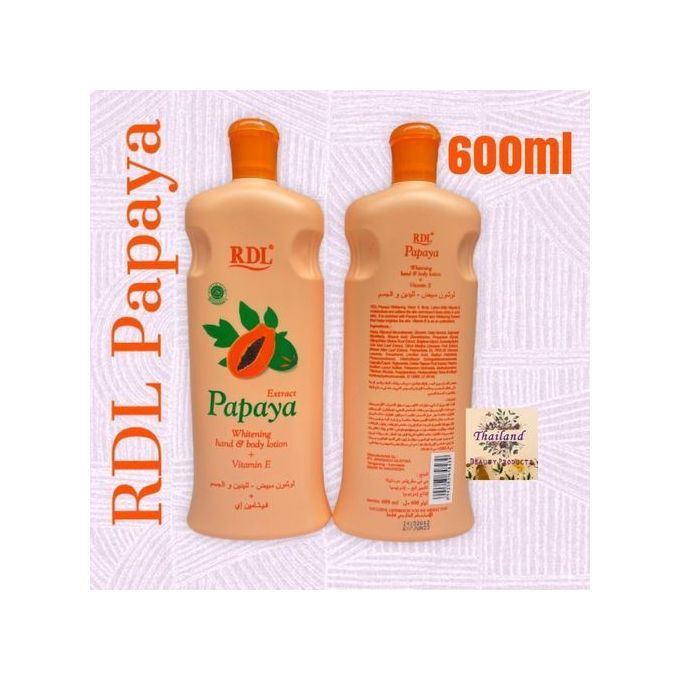 Rdl Original Papaya Lotion Moisturizes, Softens, Whitens