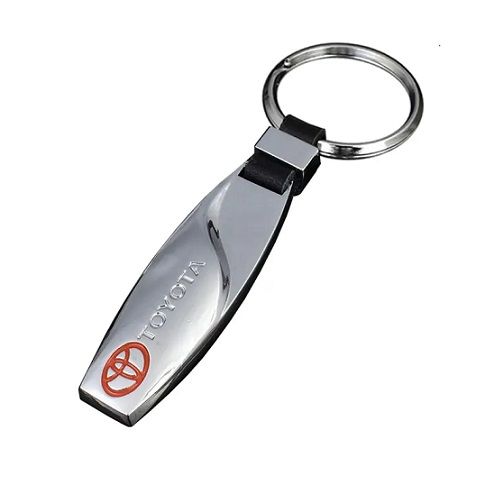 Toyota Logo Keyring Polished Aluminum Racing Keychain Collectable Car Key Ring Car Styling Emblems Logo Keychain for Toyota 3D Car key Ring Chain Key Holder