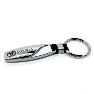 Toyota Logo Keyring Polished Aluminum Racing Keychain Collectable Car Key Ring Car Styling Emblems Logo Keychain for Toyota 3D Car key Ring Chain Key Holder