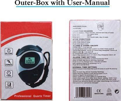 Kadio KD-1069 Professional Digital Stopwatch – Quartz Timer with LCD Display Stop Watch Quartz Timer with Lap/Reset & Start/Stop