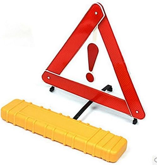 Universal Triangle Life Savers Reflector, Foldable Emergency Car Truck Van Warning Triangle Signs Road Safety Reflective Exclamation Point Sign Triangle Warning Kit Tool with Carrying Case