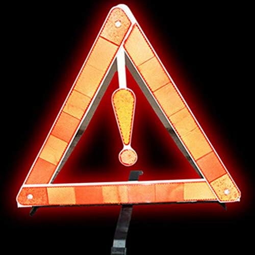 Universal Triangle Life Savers Reflector, Foldable Emergency Car Truck Van Warning Triangle Signs Road Safety Reflective Exclamation Point Sign Triangle Warning Kit Tool with Carrying Case