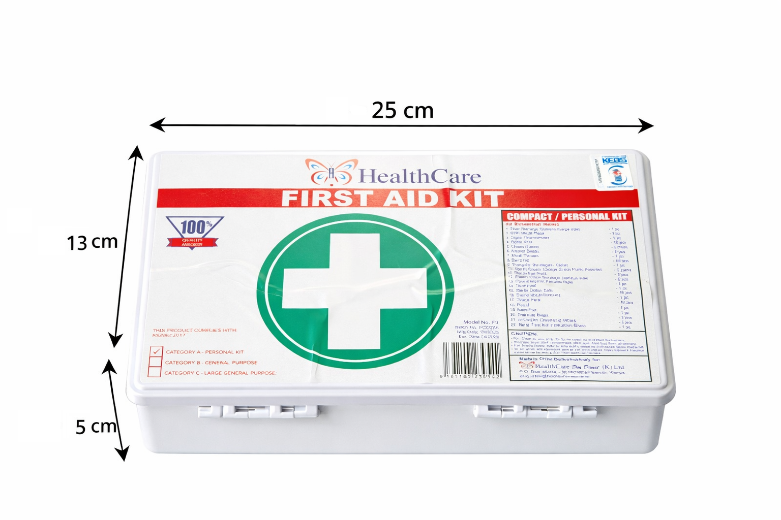 Compact First Aid Kit 22 Piece Emergency Medical Kit for Home, Car, Office & Travel Portable Safety Kit with Bandages, Antiseptic Wipes, Gloves & Essential Medical Supplies