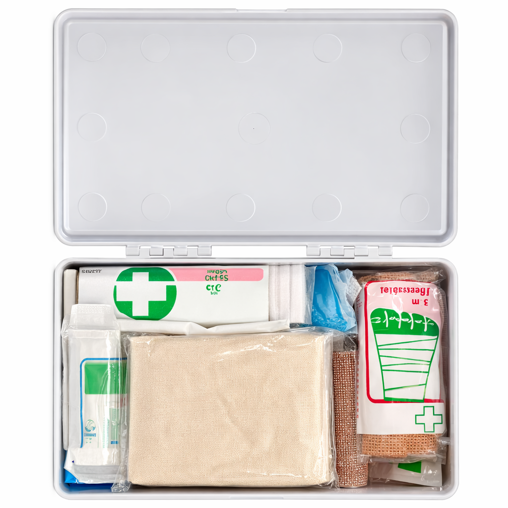Compact First Aid Kit 22 Piece Emergency Medical Kit for Home, Car, Office & Travel Portable Safety Kit with Bandages, Antiseptic Wipes, Gloves & Essential Medical Supplies