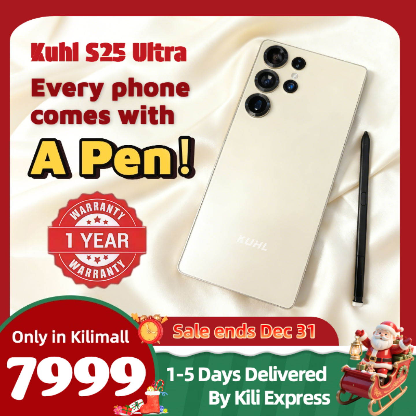 Kuhl S25 Ultra ｜1 YR WRTY Android Smartphone 「128GB+8GB 6.8" +Stylus ！」