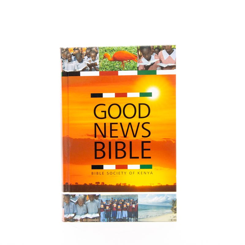 Good News Bible published by the Bible Society of Kenya.
This edition of the Bible is known for being easy to read and is approved by the Ministry of Education in Kenya for use in schools. The Good Ne