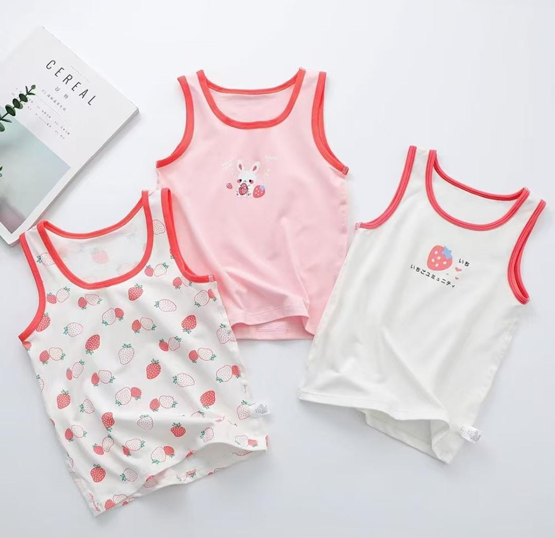 3pcs Small Size Vests – Soft, comfy, and perfect for everyday wear! Made from breathable fabric that keeps you cool and fresh all day. Ideal for layering or wearing on its own — a must-have essential