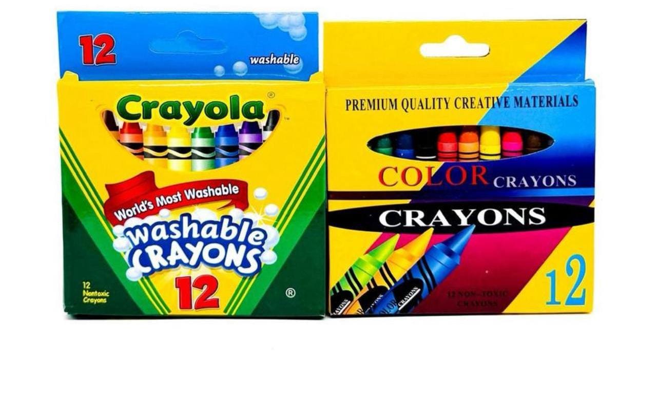 5PKTS Crayola Washable Crayons. These crayons are designed for young artists and are popular for home and classroom use. 
Key features include:
Washable Formula: They feature an Ultra-Clean washable f