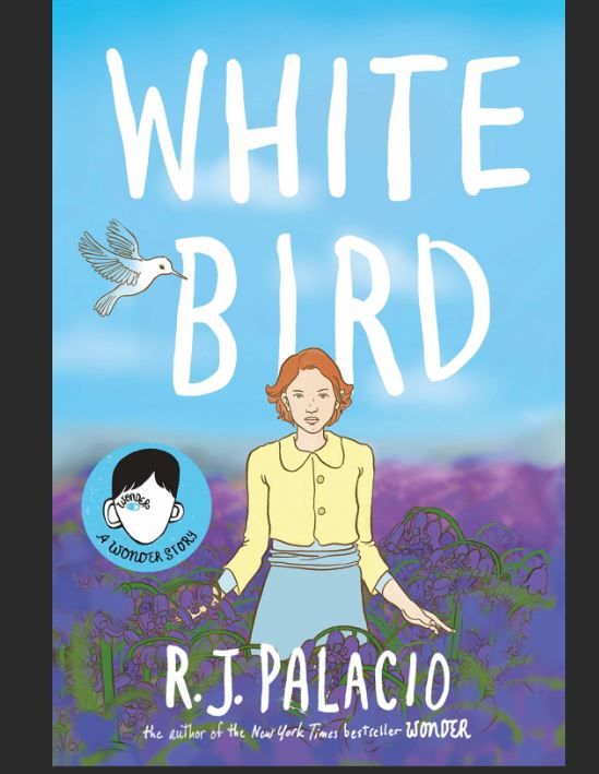 White Bird by R.J. Palacio: Inspiring graphic novel of courage, hope, and empathy during WWII, perfect for young adults, includes free gifts,1 sticky note and 1 highlighter bonus items.