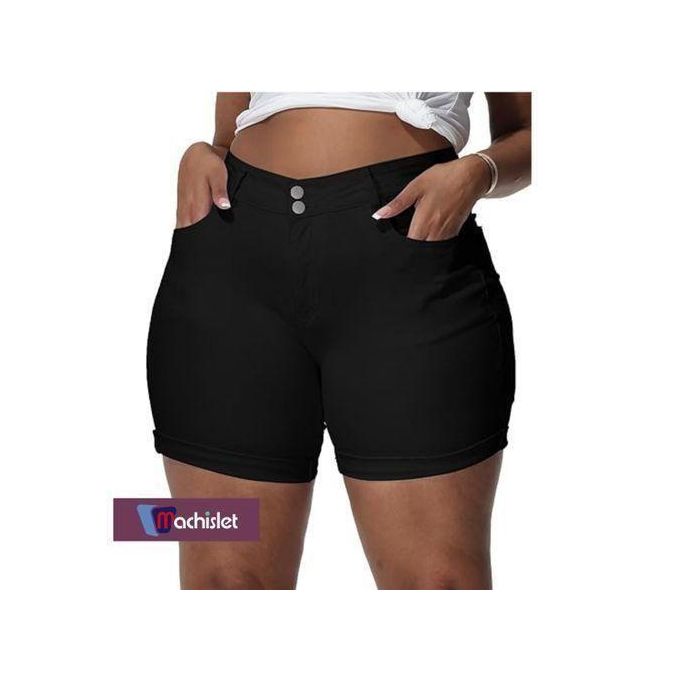 Machislet Plus Size High-Waisted Denim Shorts – Strong Stretch, Comfortable Fit & Stylish Casual Wear for Women