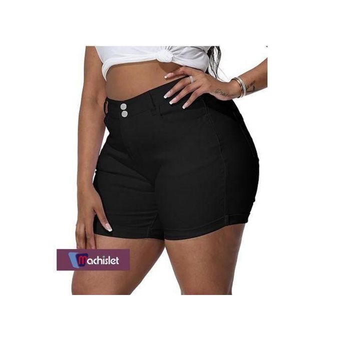 Machislet Plus Size High-Waisted Denim Shorts – Strong Stretch, Comfortable Fit & Stylish Casual Wear for Women