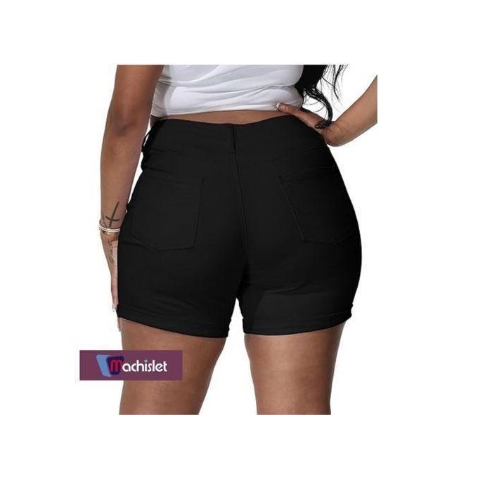 Machislet Plus Size High-Waisted Denim Shorts – Strong Stretch, Comfortable Fit & Stylish Casual Wear for Women