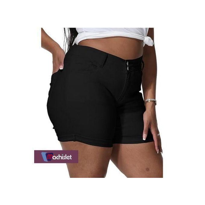 Machislet Plus Size High-Waisted Denim Shorts – Strong Stretch, Comfortable Fit & Stylish Casual Wear for Women