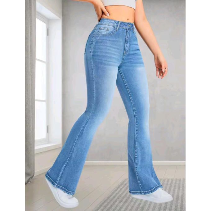 Ladies Hipster Flare Denim Jeans – Stylish High-Fashion Flared Jeans for Women | Trendy Slim Fit with Vintage Touch