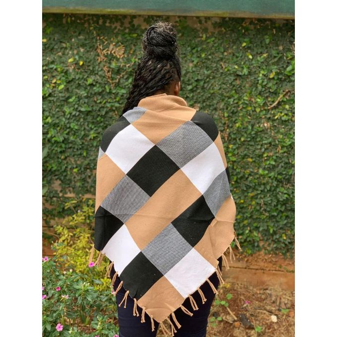Stylish Luxury Soft Knitted Women’s Cowl Neck Poncho Elegant Warm Shawl Winter Cover Up Thick Cozy Fashion Loose Fit Cape Sweater Wrap for Ladies Casual Office Travel Cold Weather Outfit Layering