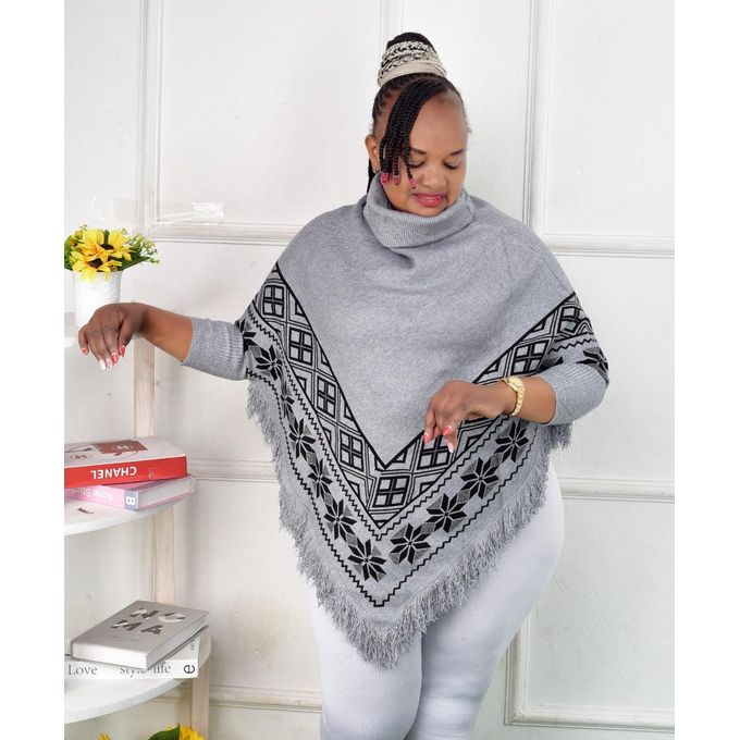 Warm Unique Poncho for Women Elegant Winter Knit Poncho Sweater Stylish Soft Thick Cover Up Shawl Loose Fit Fashion Cape Wrap Cozy Comfortable Outerwear for Cold Weather Casual Office Travel Wear