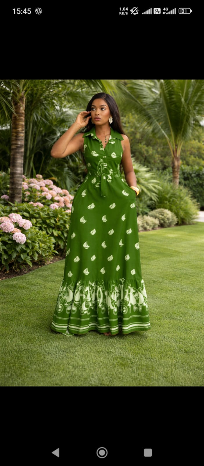 Maxi Sleeveless Ankara Shirt Dress