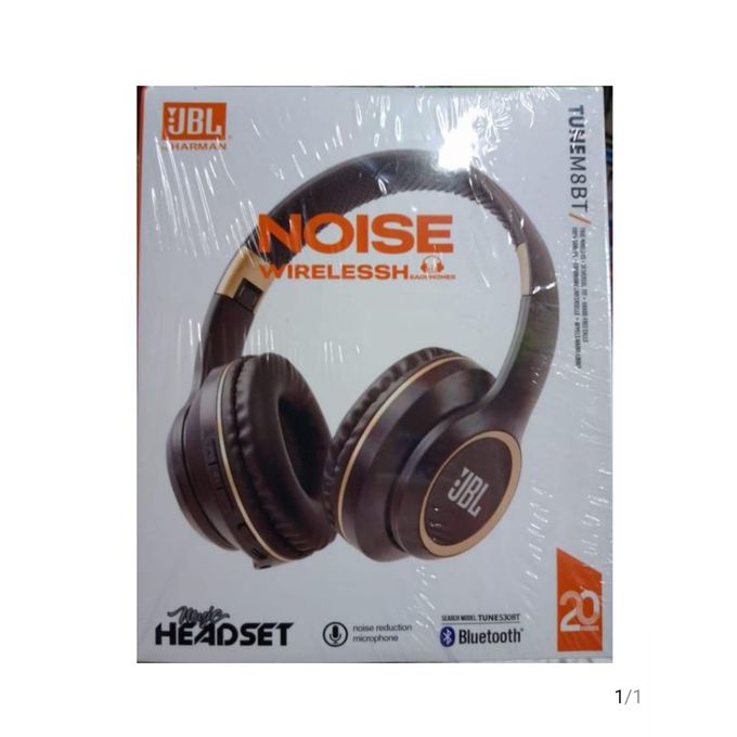 JBL Tune M8BT Wireless Bluetooth Headphones – Deep Bass Stereo Headset with Built-in Mic, Foldable Design, Long Battery Life, Comfortable Over-Ear Fit for Music & Calls