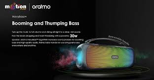 Oraimo Boom 30W Wireless Speaker – Powerful Bass Bluetooth Speaker, Portable Rechargeable Outdoor Audio System