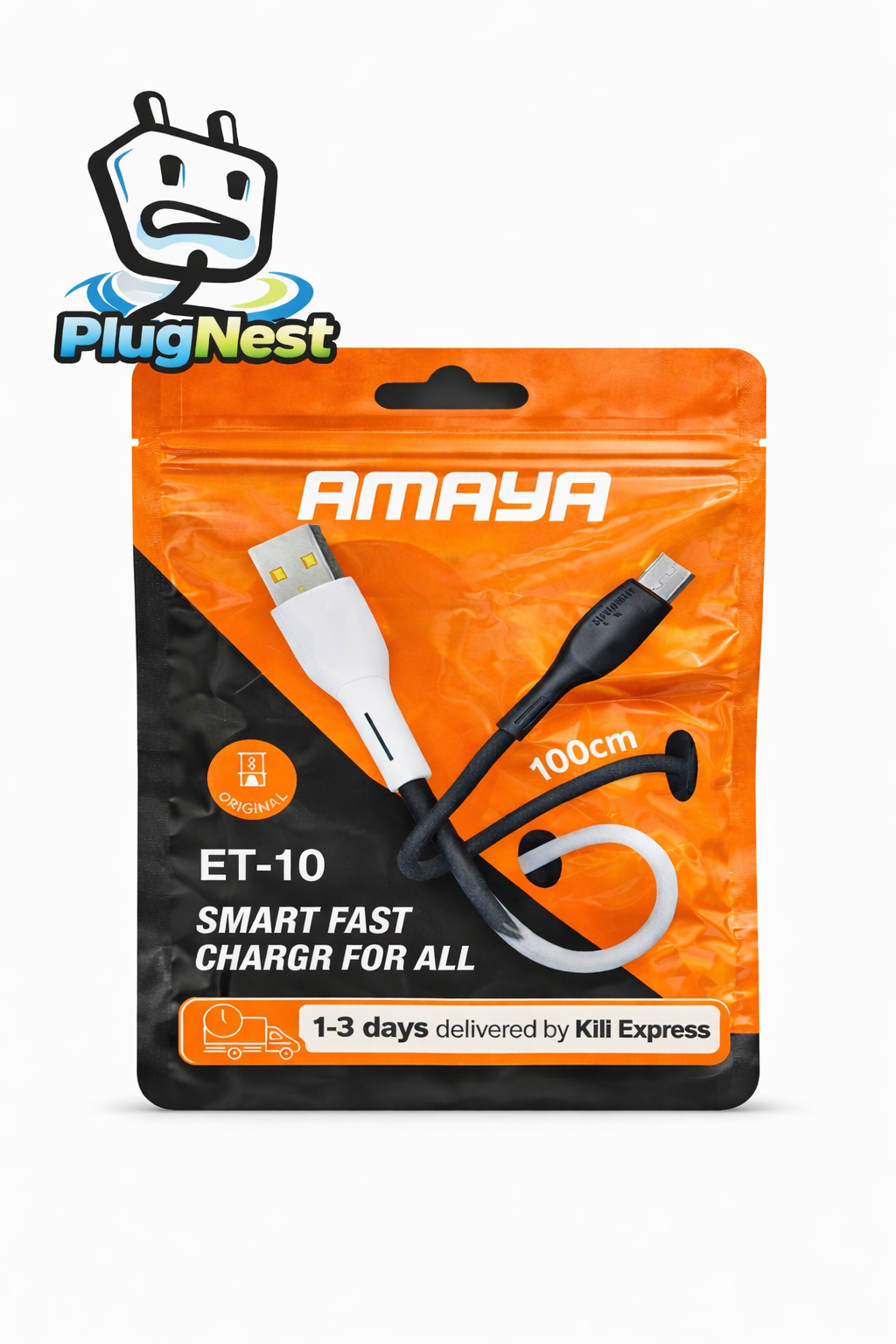 Amaya normal Cables ET 11-Fast Charging USB Cable Gen3 normal Charger – 1-Cable Phone Charger for All USBC Devices – High-Speed Cord, Compatible with ALL TYPE C PHONES