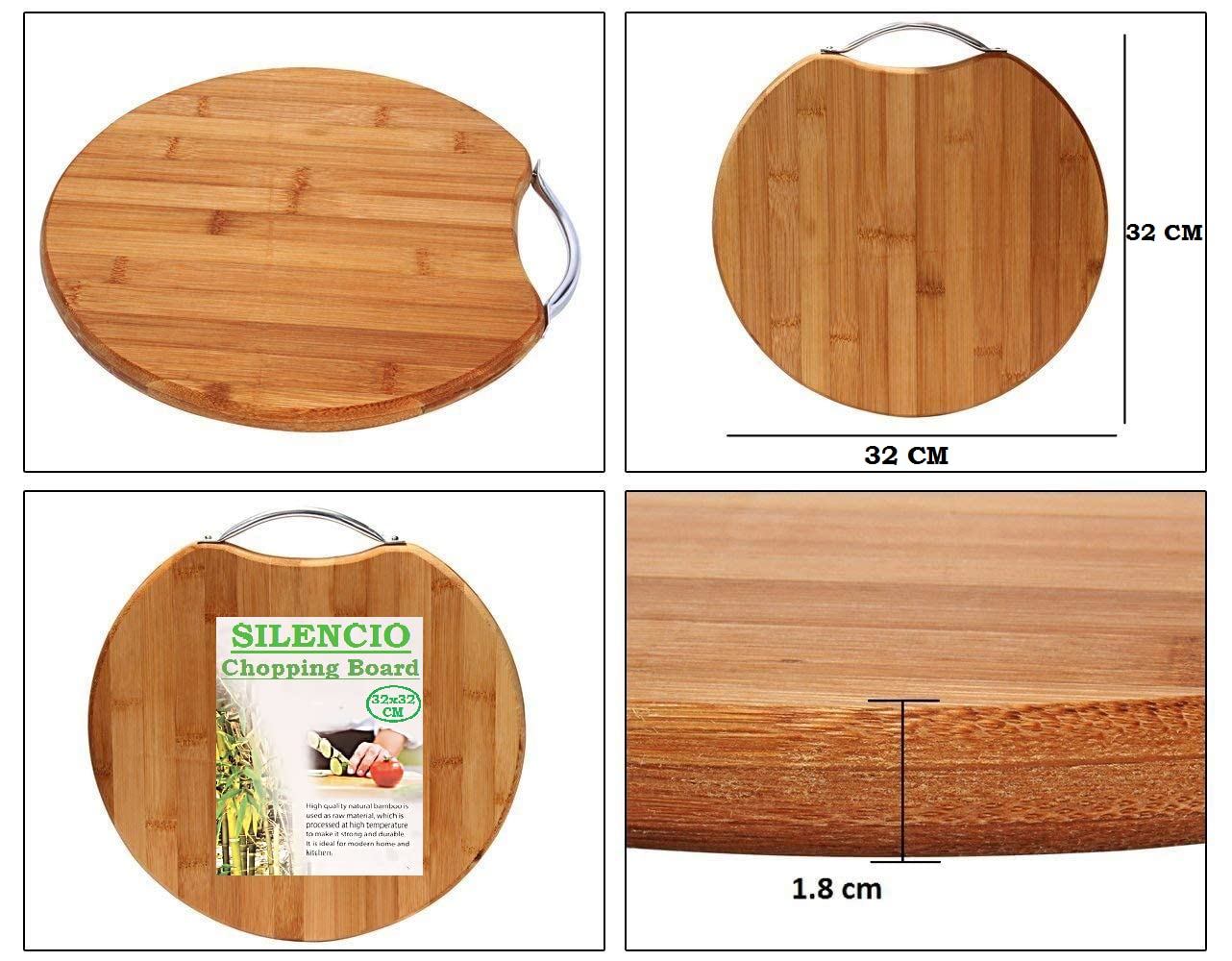 Round Chopping Board 32cm – Durable Kitchen Cutting Board for Meat, Vegetables & Fruits