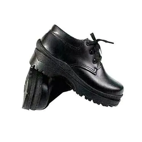 Unisex Small Semi-Tough Formal Black Leather Shoes – Comfortable Office, School & Daily Work Shoes