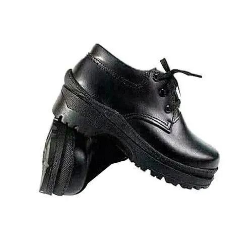 Unisex Small Semi-Tough Formal Black Leather Shoes – Comfortable Office, School & Daily Work Shoes
