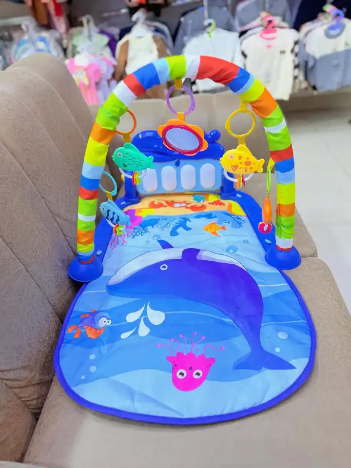 3 In1 Baby Infant Gym Play Mat Fitness Music Piano Hanging Toy Musical Piano Keyboard Play Mat Baby Activity Playmat Gym Baby Play Mat With Animal Rattle Toys