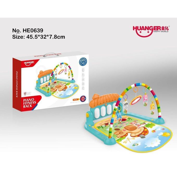 3 In1 Baby Infant Gym Play Mat Fitness Music Piano Hanging Toy