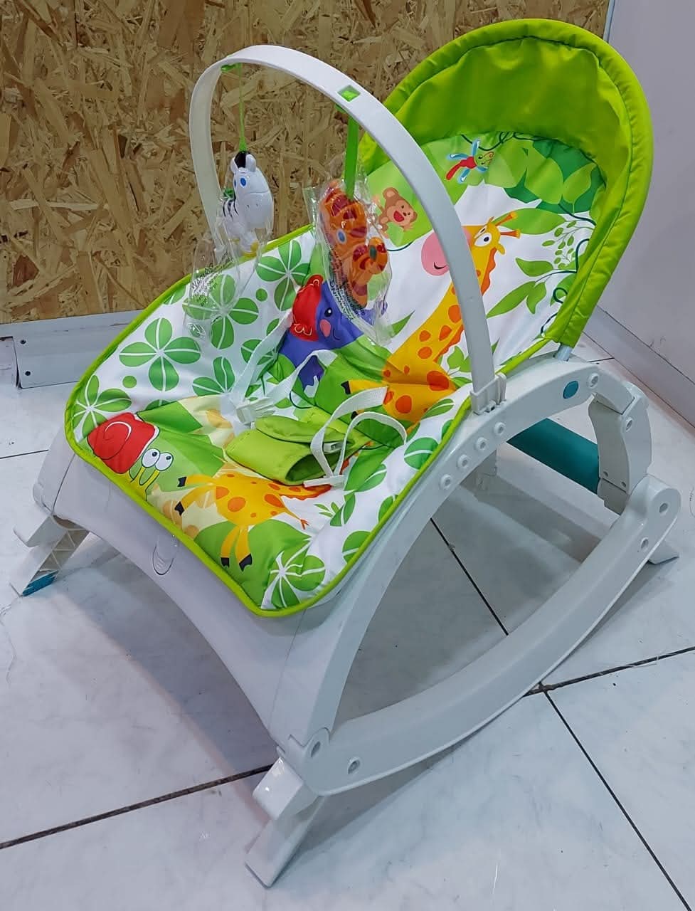 Baby 3 IN 1 Rocking chair/ Portable Infant toddler rocker suitable for newborn to 3years Hanging Toys and Piano Babies Swing Musical Vibration Baby Chairs with Dinner Plate