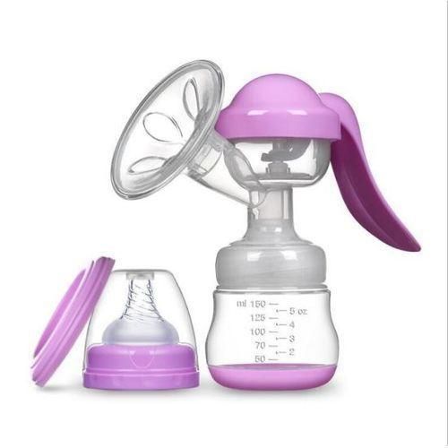 Healthy Manual Breast Pump with Free Baby Bottle Cap – Portable Handheld Breastfeeding Pump, BPA-Free, Silent Milk Expression, Easy to Clean, Comfortable Suction for Nursing Mothers