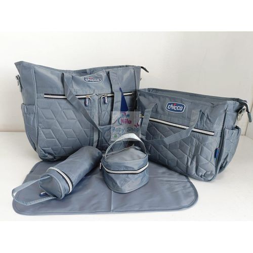 Chicco 5 Piece Diaper Bag Wholesale Mommy Bag Set Waterproof Babi Bag Mom Set Diaper Mummy Travel Maternity Nappy Baby Diaper Bag Set