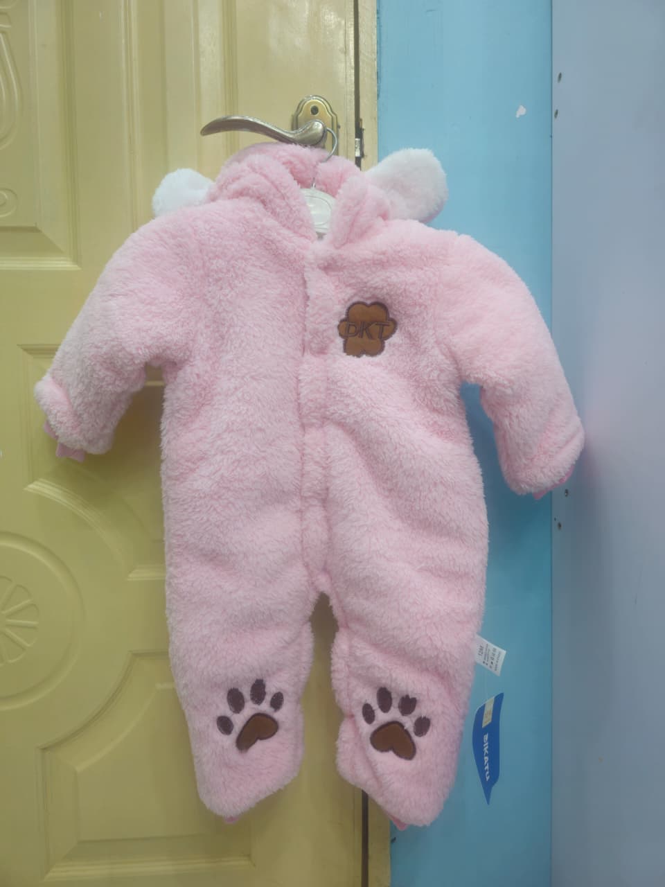 Heavy Baby Rompers – Thick, Warm & Cozy Jumpsuits for Cold Weather both pink blue grey brown