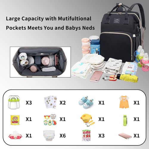 Diaper Bag Backpack, Multifunction Travel Back Pack Maternity Baby Changing Bags, Large Capacity, Waterproof and Stylish,