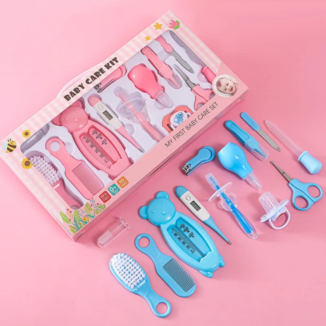 13 pcs Baby Grooming Kit /Carekit Complete Newborn Grooming & Health Set with Nail Clipper, Scissors, Comb, Brush & Essentials (Safe & BPA-Free)