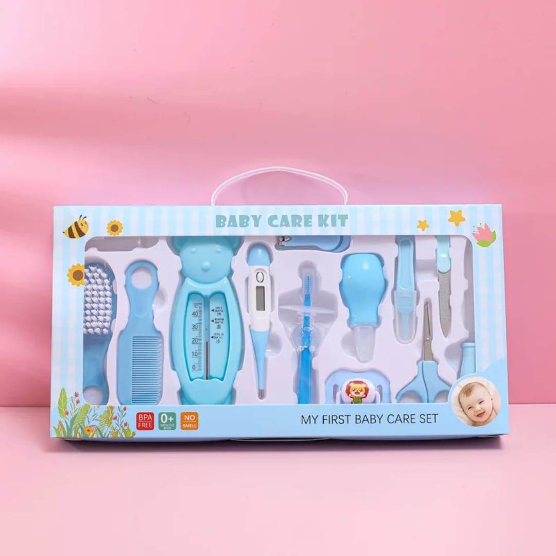 13 pcs Baby Grooming Kit /Carekit Complete Newborn Grooming & Health Set with Nail Clipper, Scissors, Comb, Brush & Essentials (Safe & BPA-Free)