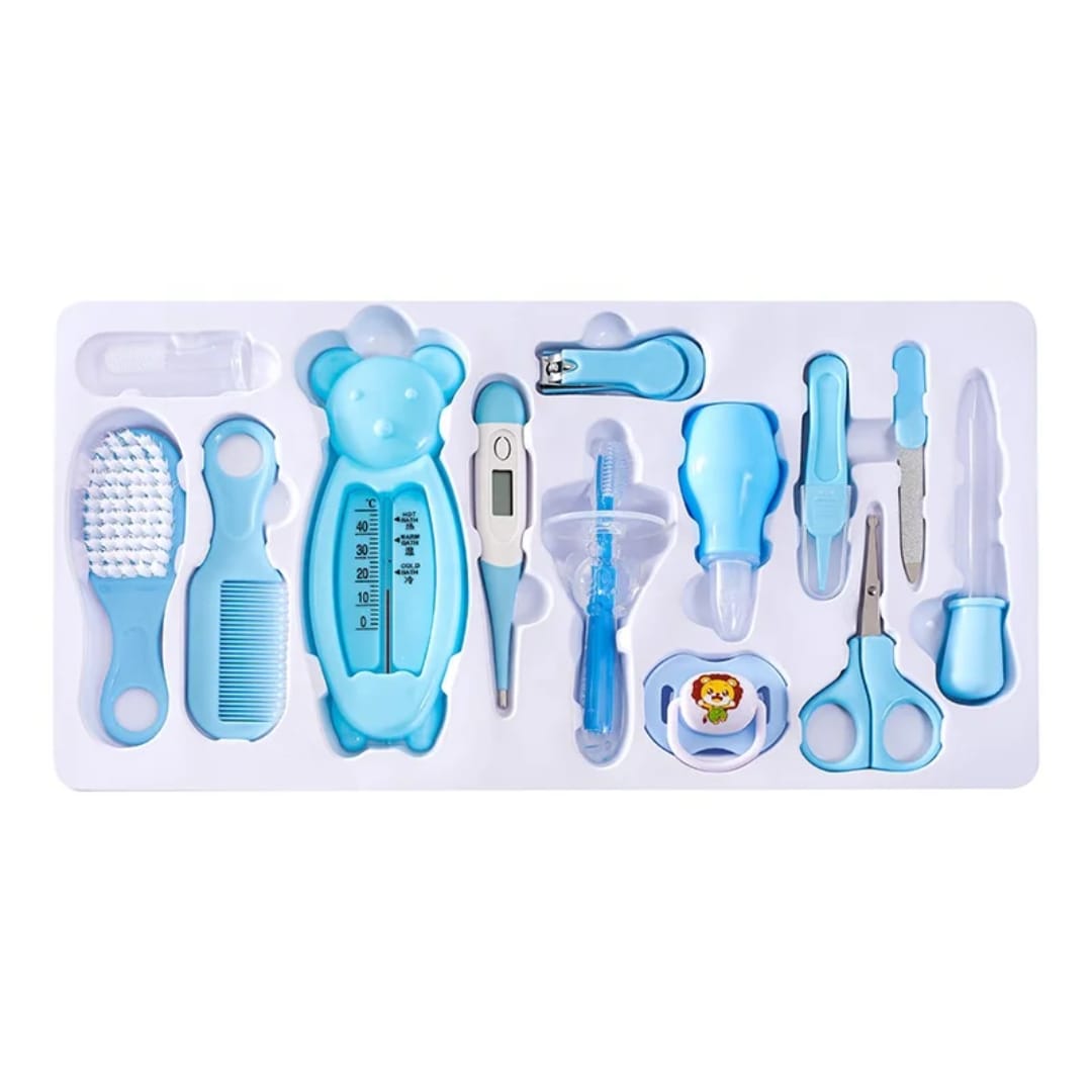 13 pcs Baby Grooming Kit /Carekit Complete Newborn Grooming & Health Set with Nail Clipper, Scissors, Comb, Brush & Essentials (Safe & BPA-Free)