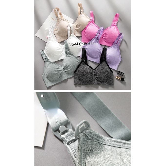Quality Breastfeeding Nursing Padded Sports Bra | Soft Cotton Maternity Bra | Easy Open & Close Clip for Nursing Moms | Stretchy, Supportive & Comfortable Fit