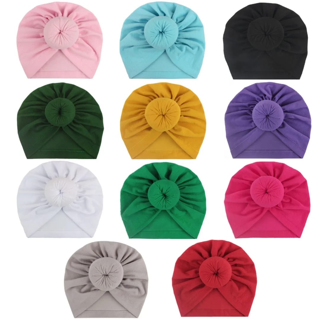 Fashion Most Beautiful Donut Cotton Kids Girls Headbands Baby Turban