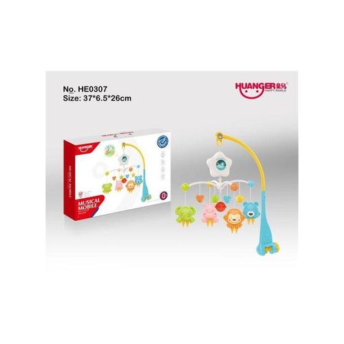 MUSICAL MOBILE-Cute Baby Crib Mobile with Music Star Projection Hanging Rotating Toys Baby Crib Toys 20 Lullabies Infant Bed Decoration for Baby Boys Girls