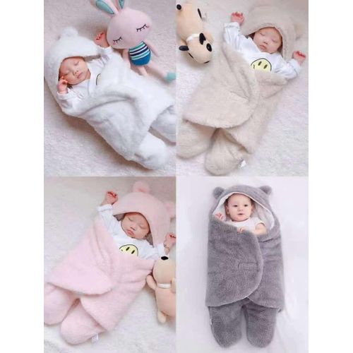 WARM SOFT BABY SWADDLE SHAWL BLANKET / HOODED SLEEPING BLANKET / BABY SWADDLE WRAP PROTECT YOUR BABY AGAINST COLD WEATHER AND DISEASES