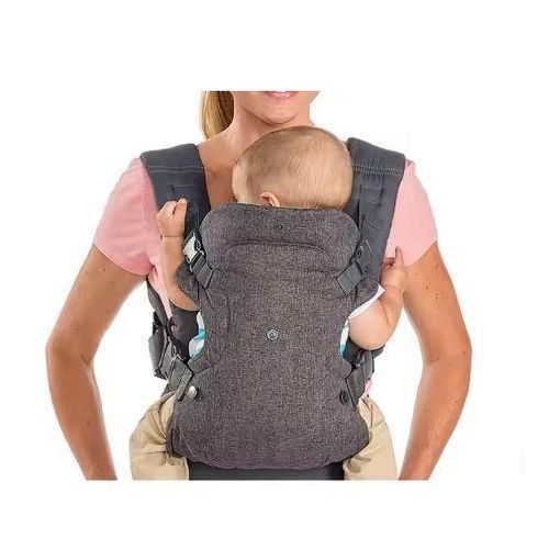 Infantino Flip Advanced 4-in-1 Baby Carrier | Ergonomic 360° Convertible Cotton Carrier for Newborns & Toddlers | Front & Back Carry Baby Sling Wrap