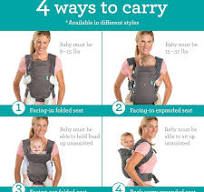 Infantino Flip Advanced 4-in-1 Baby Carrier | Ergonomic 360° Convertible Cotton Carrier for Newborns & Toddlers | Front & Back Carry Baby Sling Wrap