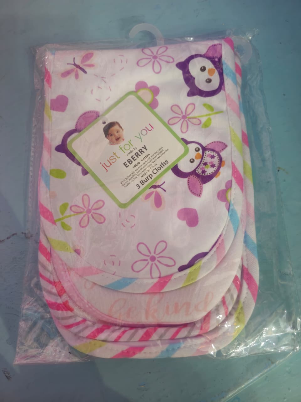 3pcs Stylish Assorted Baby Burp Cloths/Bibs 100% Organic Super Soft Cotton Muslin Burp Cloth Custom Design 2-Layer Soft Baby Bib Hot Sale OEM Service Available