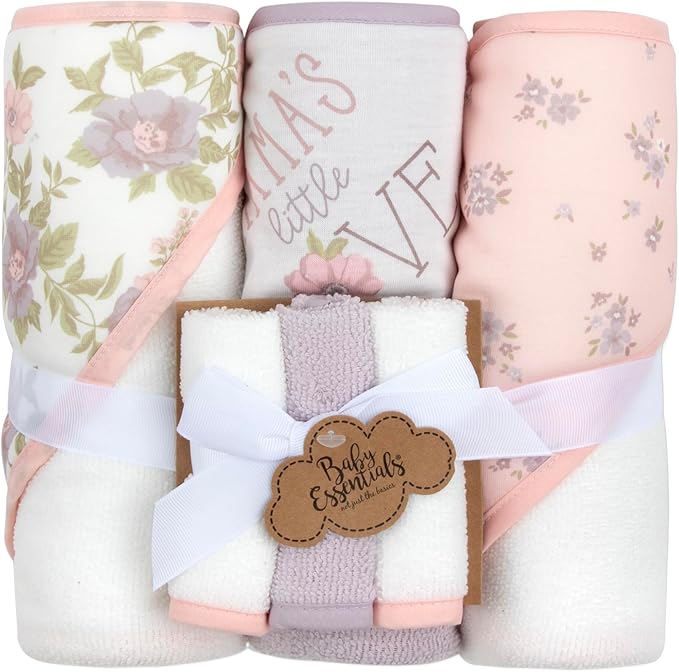 6 PIECE BATH SET THAT HAS 3 HOODED TOWELS  AND 3 WASH CLOTHS