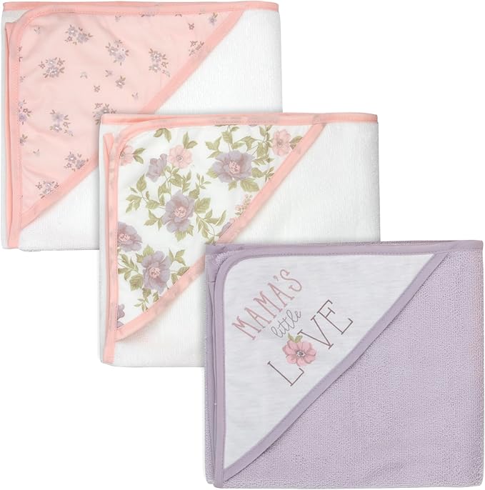 6 PIECE BATH SET THAT HAS 3 HOODED TOWELS  AND 3 WASH CLOTHS