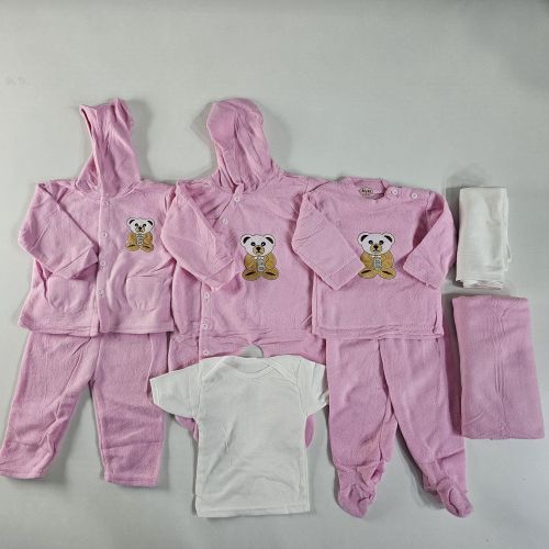 Warm and soft 8 pc fleece newborn receiving set