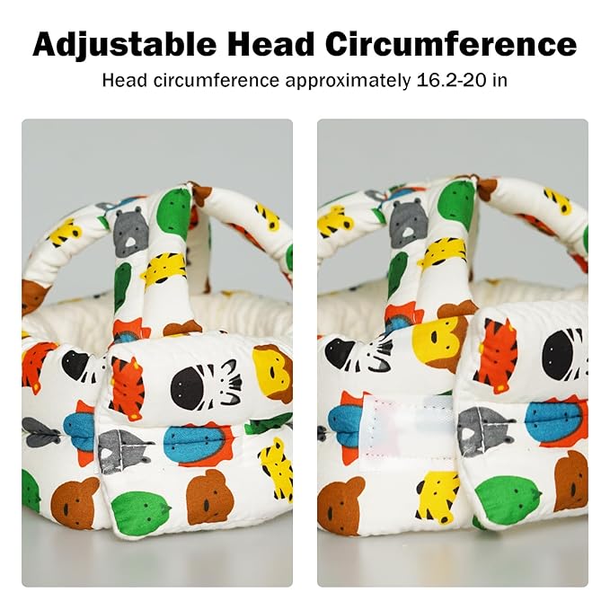 Baby Head Protector Baby Helmet for Crawling Walking, No Bumps Safety Head Adjustable Protective Cap for Walking, Playing