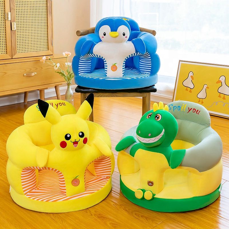 Comfy Baby Support Sit Me Up Pillow Suitable For Babies Age 4 Months And Above (ASSORTED CARTOON DECORATION ON THE FRONT PART) Plush Seat Training Cushion | Soft Infant Sitting Chair with Cute Cartoon