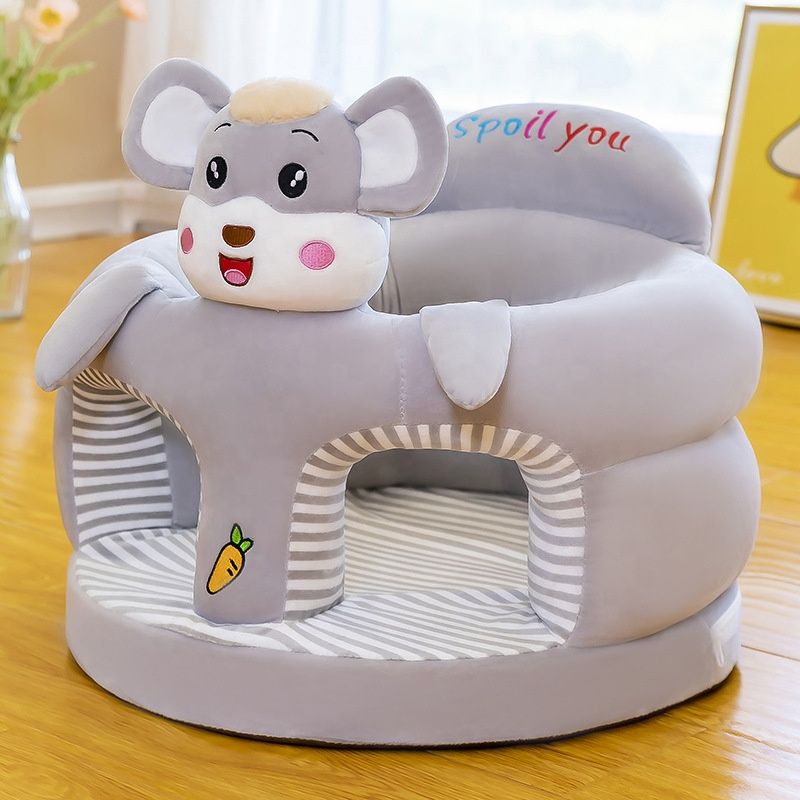 Comfy Baby Support Sit Me Up Pillow Suitable For Babies Age 4 Months And Above (ASSORTED CARTOON DECORATION ON THE FRONT PART) Plush Seat Training Cushion | Soft Infant Sitting Chair with Cute Cartoon